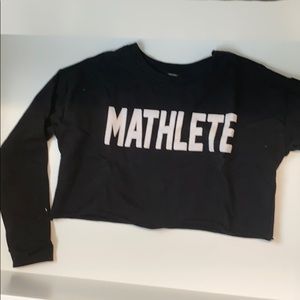 Mathlete crop sweatshirt